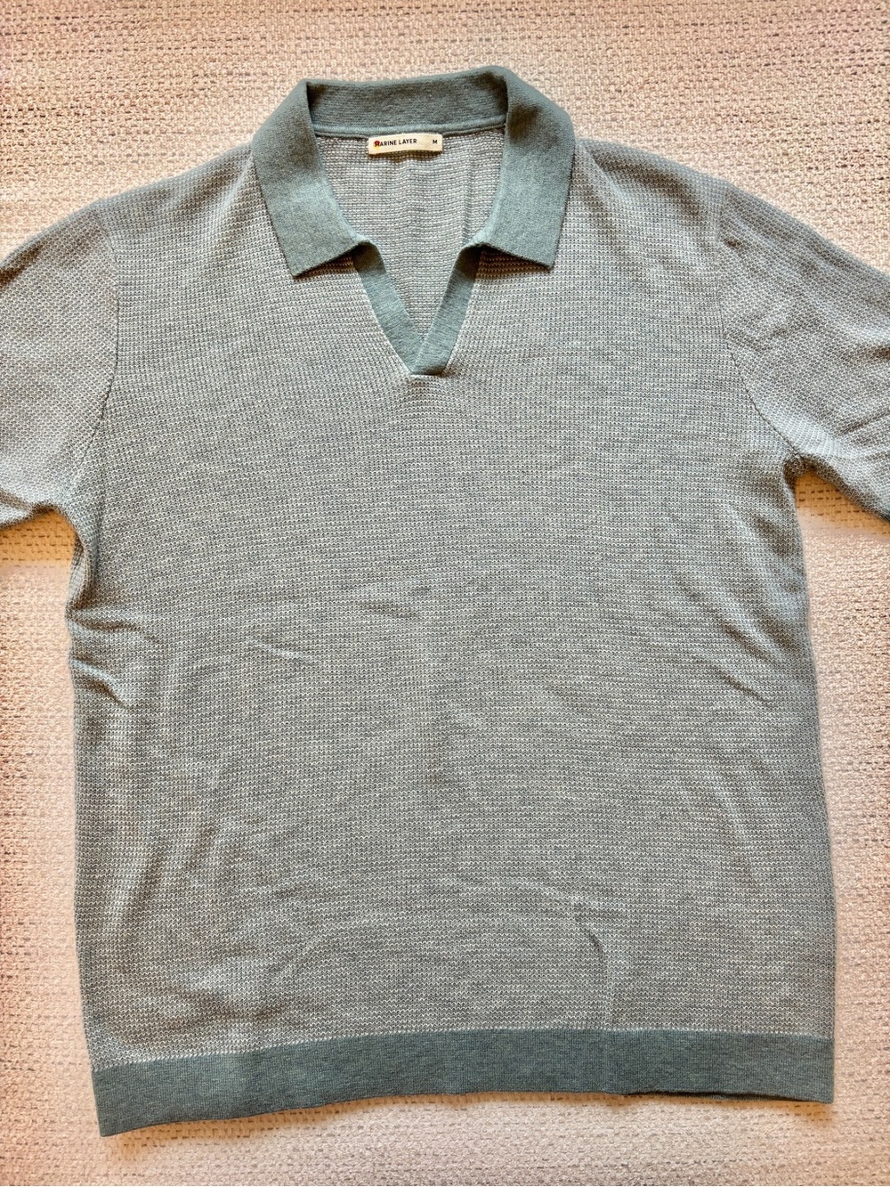 Marine Layer Men's Liam Sweater Polo, Size Medium